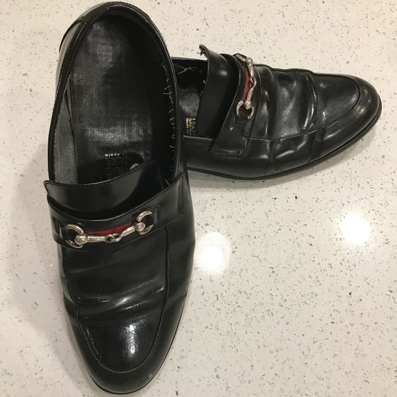 Gucci Black Horse-bit Loafers Gucci Size 10.5 VINTAGE 
PAIR WITH JEANS - Picture 3 of 12
